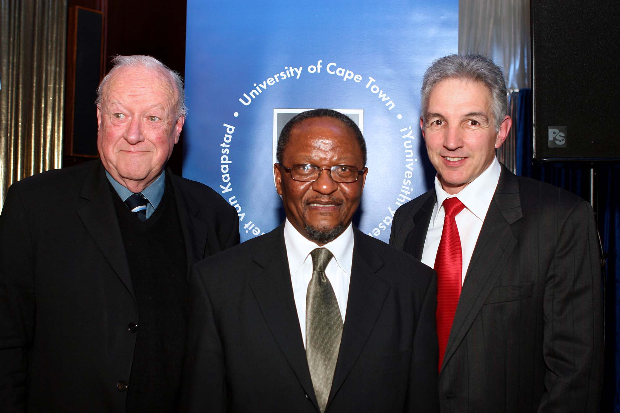 At the Students’ Representative Council Centenary Dinner with Prof Njabulo S Ndebele and Dr Max Price in 2008.