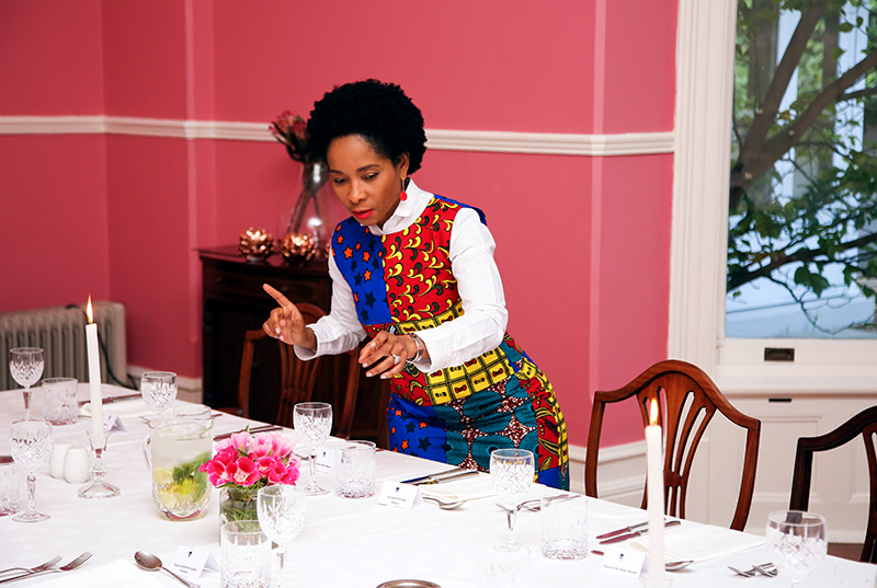 Prof Mamokgethi Phakeng puts the finishing touches to her dinner table at Glenara