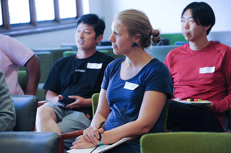 Audience members at a networking event hosted by UCT’s Knowledge Co-op