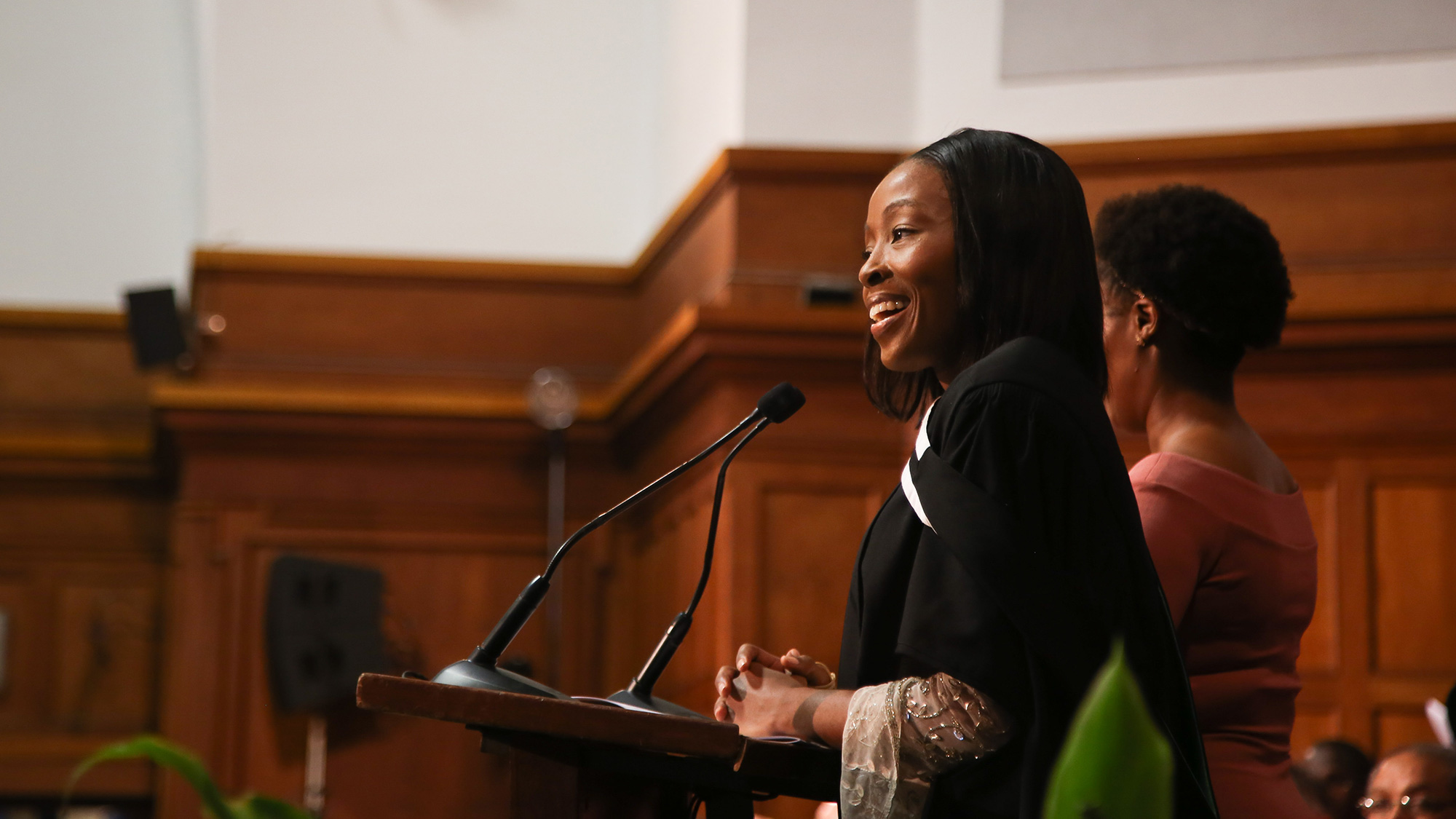 Rapelang Rabana, guest speaker at Law and Humanities graduation