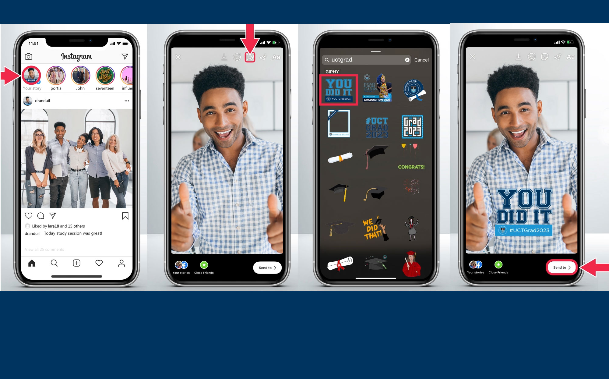 How to add UCT graduation stickers to your Instagram story | UCT News
