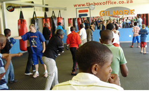 Kid gloves: Young participants train in the Fight with Insight programme.