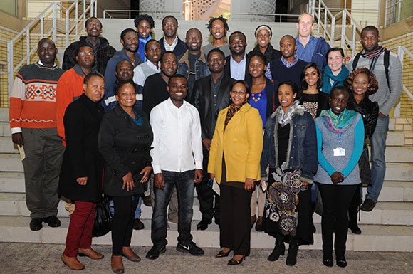 New generation: (l-r) Back row; Faridah Chebet Chemisto, Kabani Matongo, AdÃ©rijo Monjane, Aleyo Chabeda and Brian Kullin. Third row; Philemon Arito, David Fadiran, Yusuf Agabi, Sulemana Mahawiya, Imuentinyan Aivinhenyo, David Ikumi, Roslyn Ray and Adeola Oyenubi. Second row; John Okedi, Rodrick Katete, Fredrick Nindo, Munya Musvosvi, Trust Mpofu, Hazvinei Tsitsi Tamuka Moyo, Krupa Naran and Zanele Ditse. Front row; Threza Mtenga, Mamello Nchake, Chijioke Nwosu, Elizabeth Lwanga Nanziri, Mhbuba Shifa and Nina Wasuna.