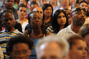 Out-of-towners: Parents listen intently during the information session organised to familiarise them with UCT environment, as well as the academic and social experiences their children may encounter at UCT.