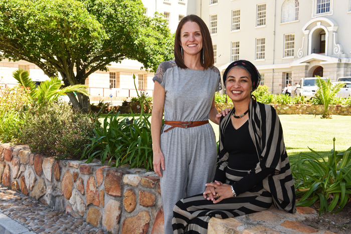 2015 Social Responsiveness Award winners Assoc Prof Roshan Galvaan and Liesl Peters from the Division of Occupational Therapy.