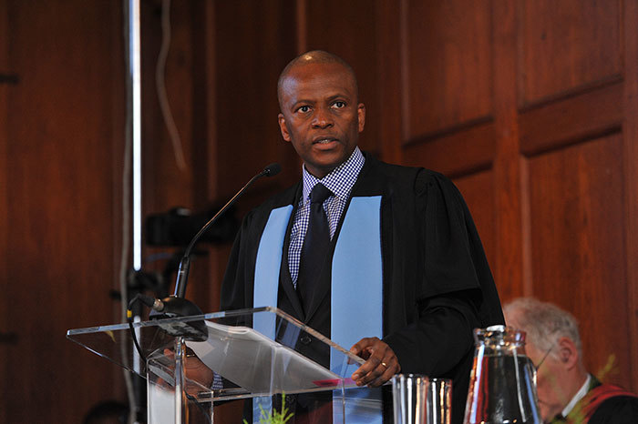 "Sustainability is assured only if the citizens have a stake in the process." – Sandile Zungu, guest speaker at the Faculty of Commerce and Graduate School of Business graduation ceremony this morning (12 June). Members of this morning's platform party included former vice-chancellor Dr Mamphela Ramphele and chair of convocation, Professor Barney Pityana.