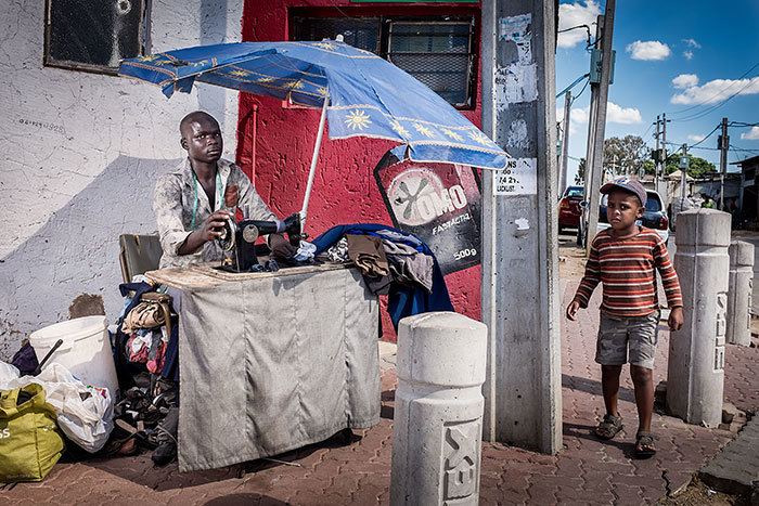 Thomas Mhlunga from Mozambique runs a tailoring business in Gauteng.