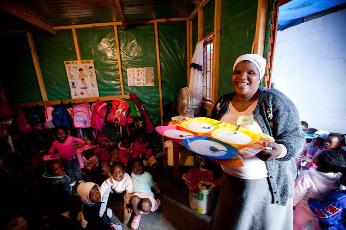 Inside the Mfuleni ECD centre, one of the Starting Chance campaign's pilot projects. (Photo by Rob Schermbrucker.)