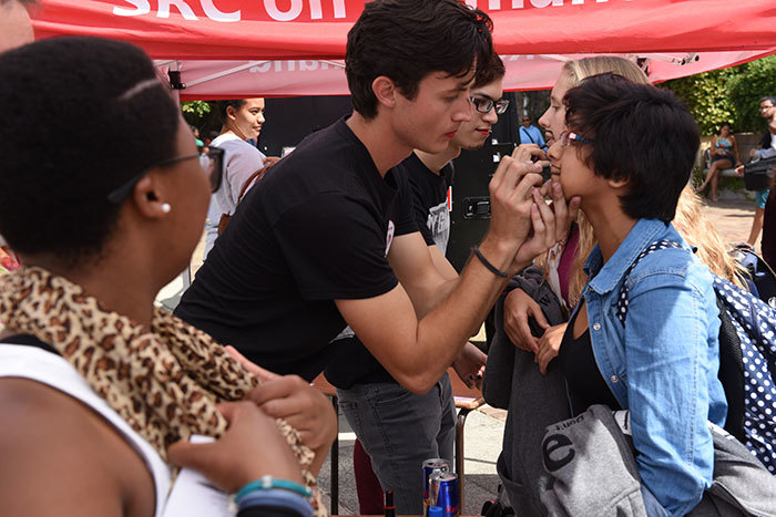 Female students recently had moustaches drawn on their faces, while male students sported red lipstick at the promotion of events under the Transform UCT umbrella.