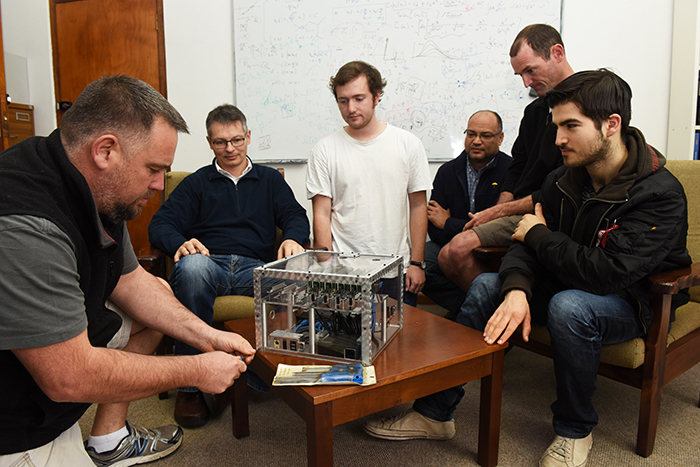 From left to right: James Dickson, Prof Andre Peshier, Trystan Lambert, Kerwin Ontong, Clint Sadler, Victor Gueorguiev.