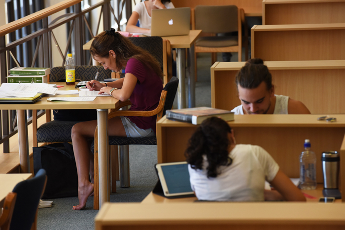 Students preparing for their exams.