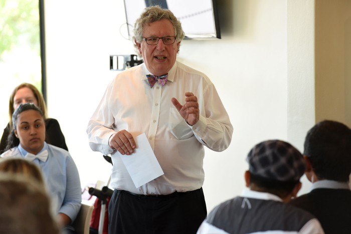 Looking ahead: Registrar Emeritus Hugh Amoore retired at the end of December after 42 years, with 29 at the heart of the university's administration. Photo by Michael Hammond.