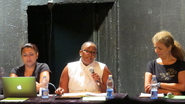 From left Assoc Profs Waheeda Amien and Ntombizozuko Dyani-Mhango, and Prof Penny Andrews, who exchanged views at a panel discussion hosted by UCT's law faculty.