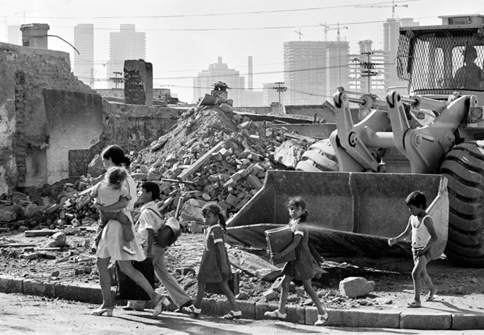 Removed: Demolition in progress, District Six, Cape Town, circa 1974-1975. Taken during the final stage of removal of 6&nbsp;000 families from District Six, for relocation to the Cape Flats and Atlantis, in terms of the Group Areas Act.