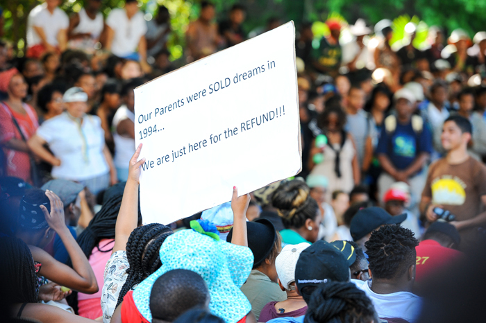 #FeesMustFall protests in Rondebosch, Cape Town, on 20&nbsp;October 2015. 