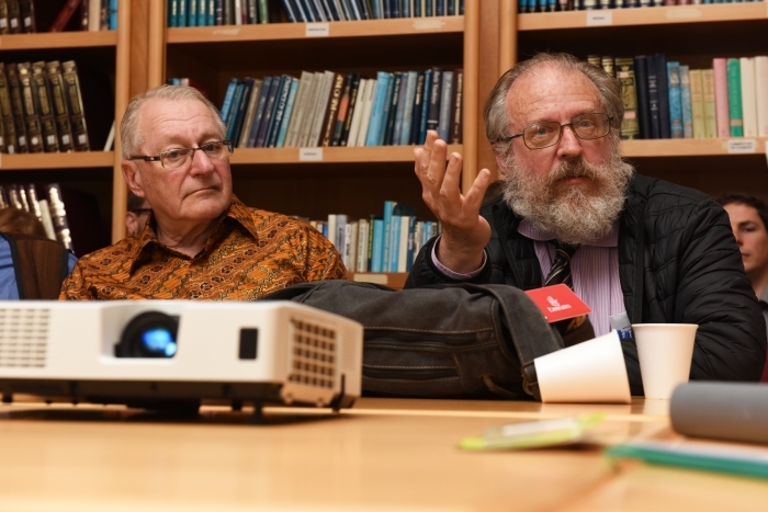 Now and then: Dr Ken Hughes (right), struggle stalwart formerly with UCT's Department of Mathematics and Applied Mathematics, recalls events around Robert F Kennedy's visit to South Africa in 1966 and his “Ripples of Hope” speech. Beside him is former student activist and alumnus Keith Gottschalk, who later joined the Department of Political Science at UWC.