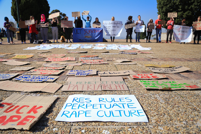 Posters were a main feature of the #UCTSpeaksBack campaign.