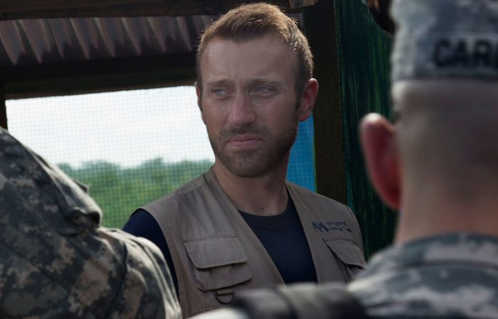 Sean Casey was voted Humanitarian Hero of the Year in 2015 by his peers in the humanitarian aid and development sector. Here he is pictured in Liberia.