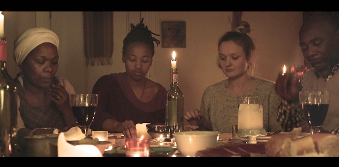 Faniswa Yisa, Qondiswa James, Emilie Badenhorst and Nhlanhla Mkhwanazi in a still from the short film Into Us and Ours.