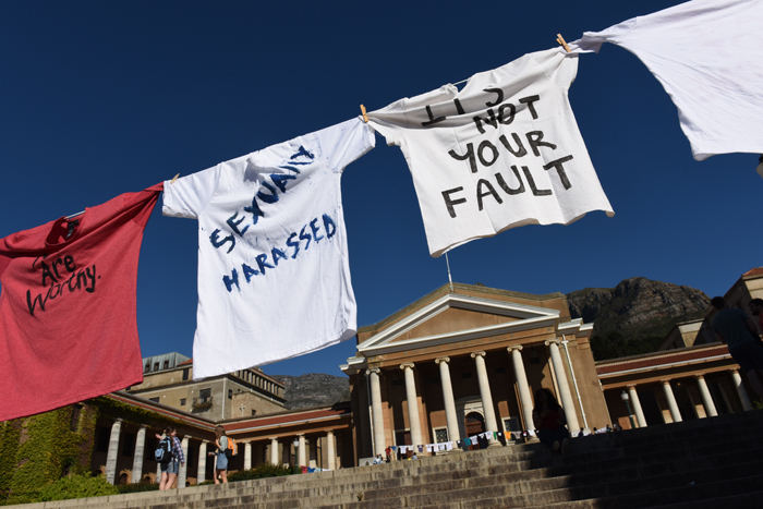 It's not your fault: Ridding UCT of a culture of “victim-blaming” was a core concern for UCT Survivors' anti-sexual assault campaign, which included an art installation on upper campus and a march to Bremner building.