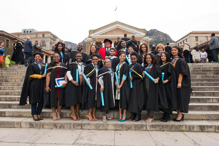 The first cohort of postgraduate diploma in Public Sector Accounting students outside Jameson Hall.