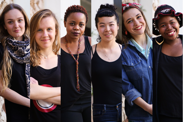 The graduating class of theatre makers presented their work at the Arena Theatre. From left: Emilie Badenhorst, Tana Kyhle-Kahr, Lesego Chauke, Shoko Yoshimura, Dara Beth and Namisa Mdlalose.