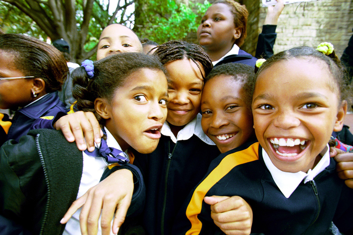 School children attending parade. South Africa. Photo: Trevor Samson / World Bank Photo Collection.
