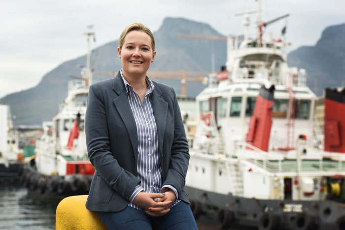 Dr Sarah Fawcett at the harbour. <b>Photo</b> Michael Hammond.