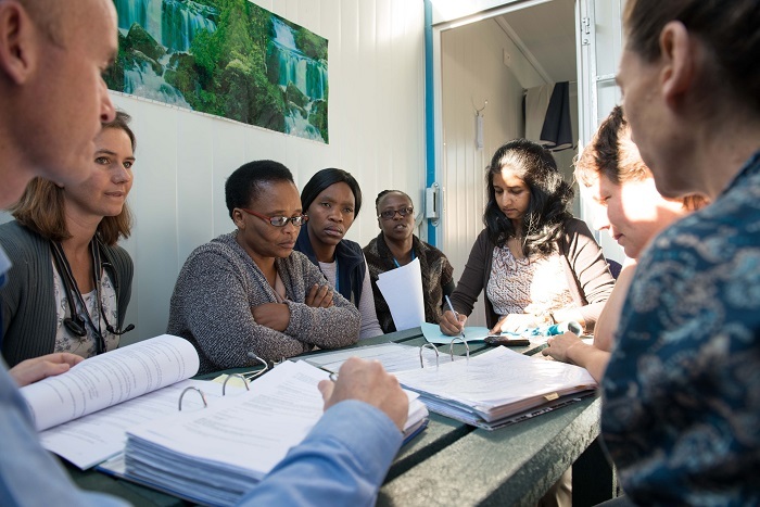 PredART trial clinical site team meeting at Site B Khayelitsha.