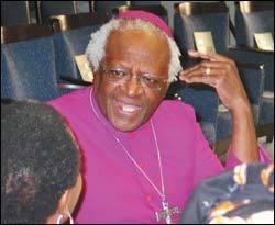 Patron: Archbishop Emeritus Desmond Tutu at the opening of the Desmond Tutu HIV Centre.