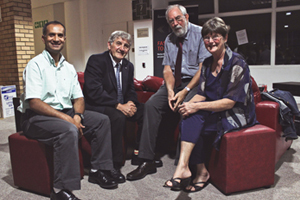 Long haul: Assoc Prof Azeem Khan, Emer Prof Luigi Nassimbeni, Emer Prof John de Gruchy and Dr Lyn Holness were there at the start of the ERP, either as participants (Khan) or staffers.