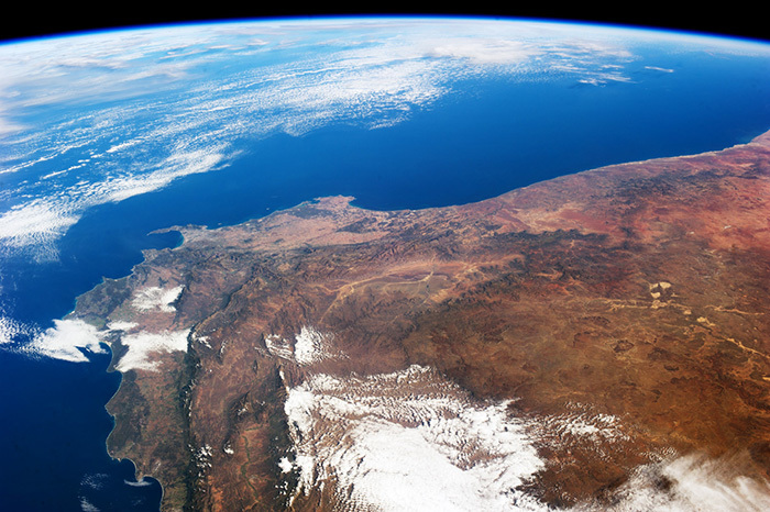 This photo, shot across the south-western tip of South Africa, was taken from the International Space Station on 9 May 2013 by Canadian astronaut Chris Hadfield. Writing in Wired, Hadfield said: "While I was on the space station, I used Twitter to ask hundreds of thousands of people what they would like me to take a picture of. Resoundingly, the answer was 'home'. After millennia of wandering and settling, we are still most curious about how we fit in and how our community looks in the context of the rest of the world." Image courtesy of NASA/JSC.