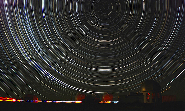 Star trails over Sutherland.