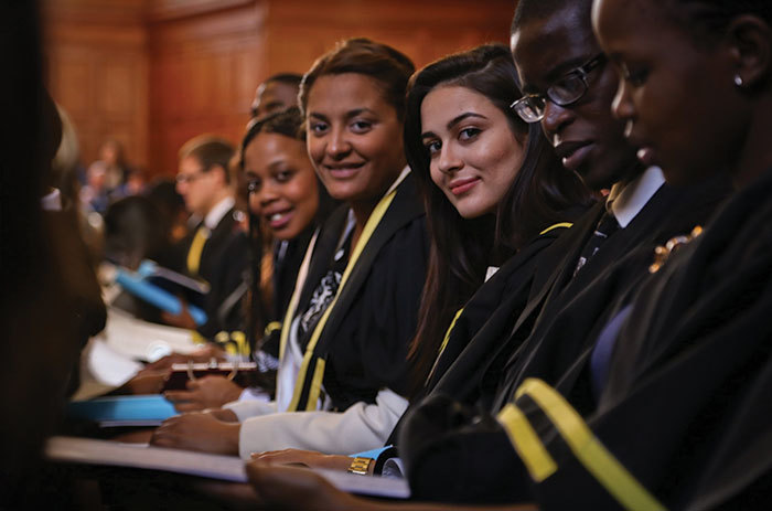 Proud Faculty of Commerce graduates, after being capped and hooded during the June 2014 ceremony.