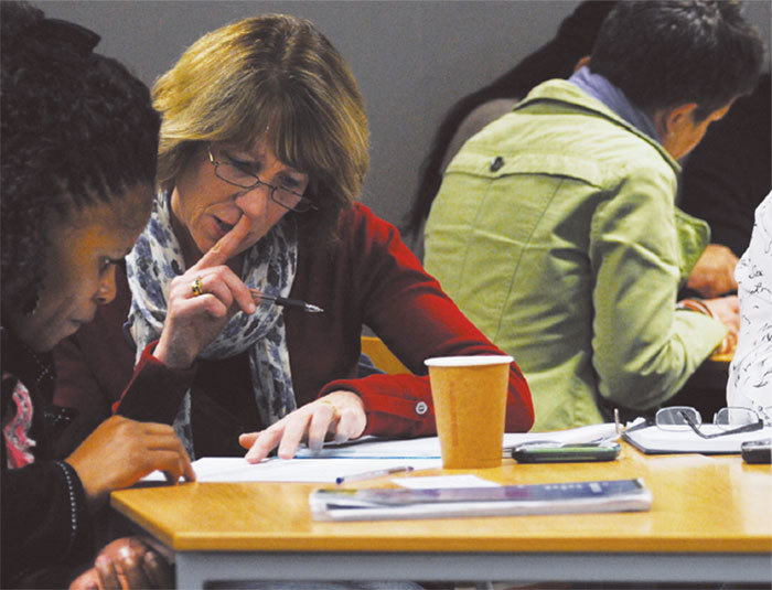 Researchers engage at the first Navigating Research Writing course in 2012.