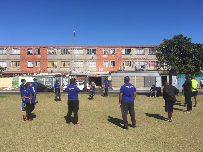 Lavender Hill Community Action Network: Mark Nicholson and the crew discussing creative solutions to improving safe distancing in the community kitchen.