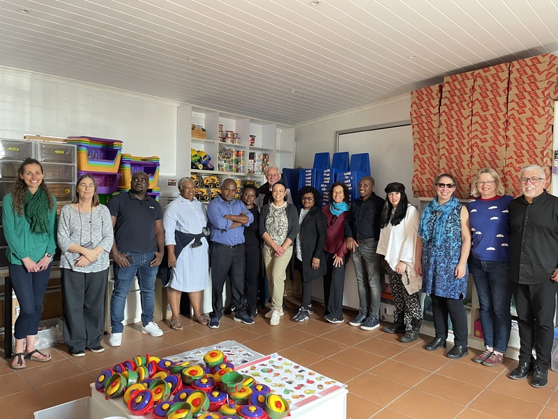 International research partners on the SIPP project photographed visiting True North, a community partner, in Vrygrond, Cape Town.  