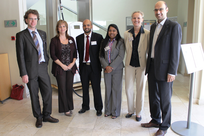 To the future: Reflecting on South Africa's future as a hydrogen power were (from left) Dr Peter Beckhaus (ZBT, Germany), Dr Sharon Blair (HySA/Catalysis), Muhamed Sayed (Technology Innovation Agency), Vinny Pillay (Department of Science and Technology), Maja Clausen (German Embassy) and Dr Olaf Conrad (HySA/Catalysis).