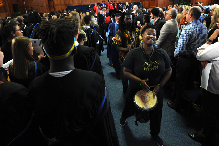 Led by Blackroots Marimba, the graduands and their guests didn't forget to have a good time.