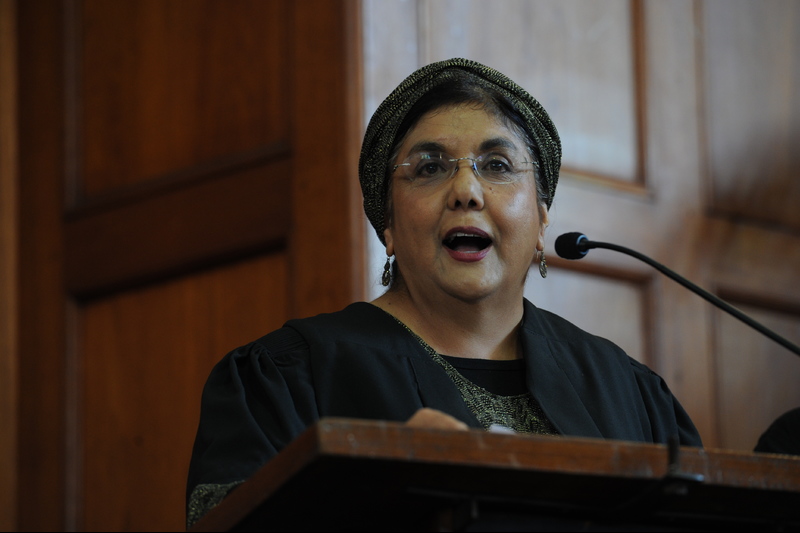 ​​​​​​​Zubeida Jaffer addressed graduands on 3 May.