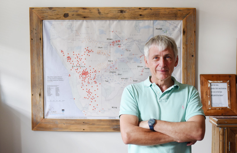 Dr Matthias Brenzinger, winner of the 2017 International Linguapax Award for his outstanding work to promote multilingualism and preserve linguistic diversity, revitalisation and reactivation of linguistic communities. Photo Robyn Walker.