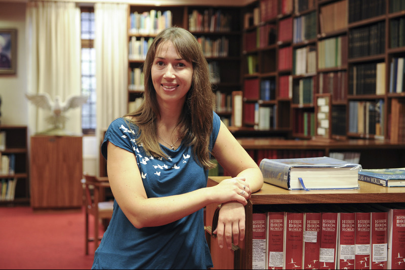 Dr Susie Cunningham in the Niven Library at the Percy FitzPatrick Institute of African Ornithology. The Fitztitute ranked third in the world for ornithology according to the Centre for World University Rankings. Photo Michael Hammond.