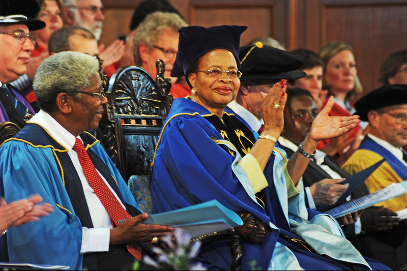 Chancellor Graça Machel presiding over a UCT graduation ceremony.
