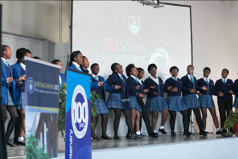 The COSAT choir in full swing at the Schools Improvement Initiative’s fifth anniversary celebrations.