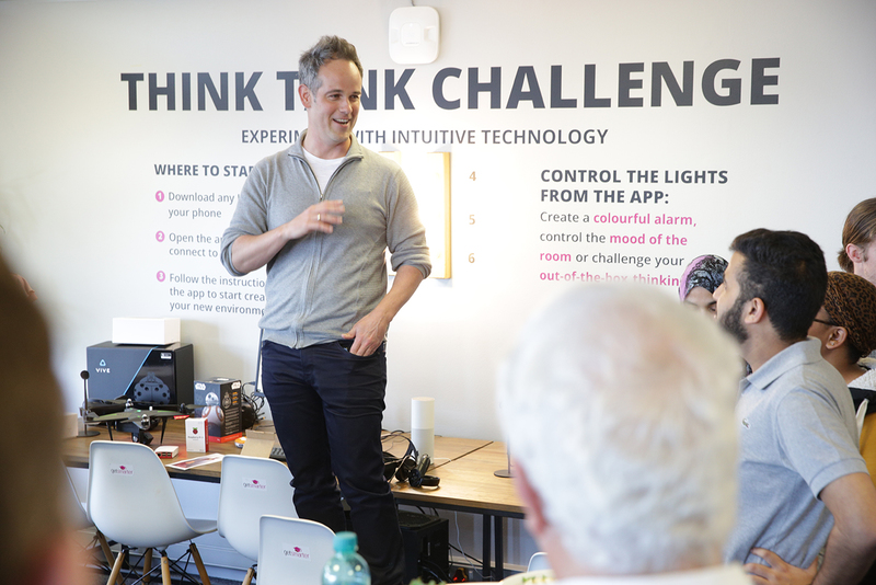 Sam Paddock, co-founder and CEO of GetSmarter, opens the new innovation lab at the Department of Information Systems.