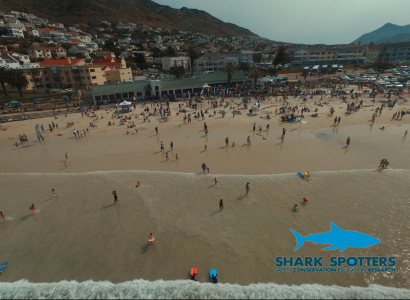 Recreational water use at Muizenberg beach is popular year-round for tourists and locals alike. Photo Shark Spotters.