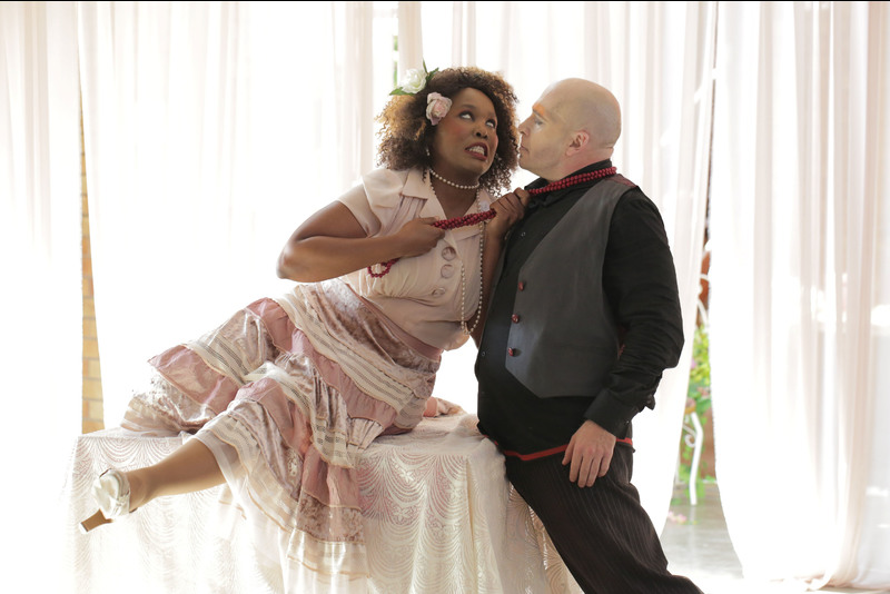 Khutjo Green and Craig Morris in Tartuffe.