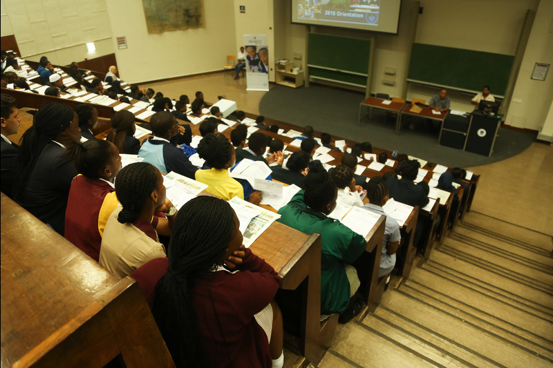 Students attend Saturday School – one of the education programmes lead by SHAWCO. Saturday School aims to improve matric results and help learners from under-resources schools enter into tertiary education.