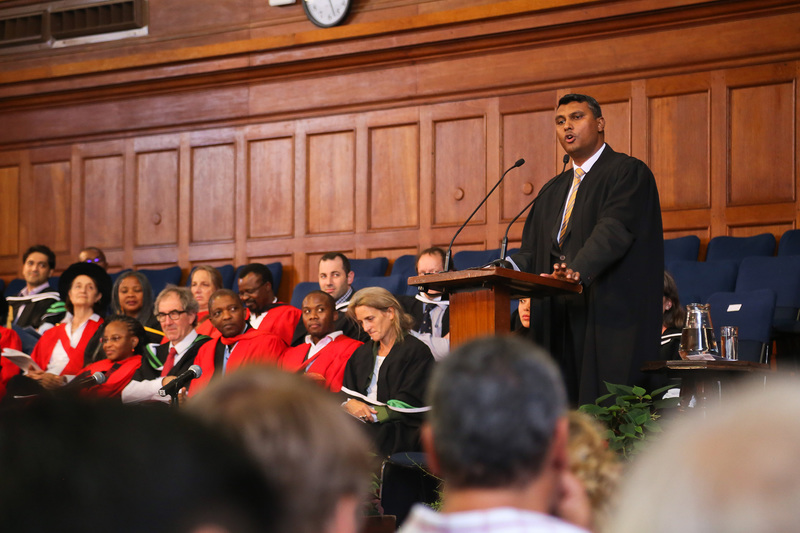 “What is truth? And who will stand for it?” asked Manglin Pillay at the EBE graduation ceremony on Friday, 6 April. <b>Photo</b> Je&rsquo;nine May.
