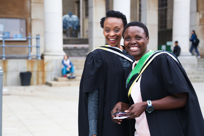 Graduands from the Faculty of Commerce commemorate the occasion on the penultimate day of April graduation. 